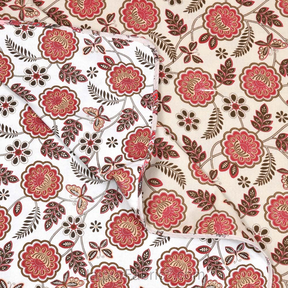 Pink Butterflies Pure Cotton Single Bed Dohar